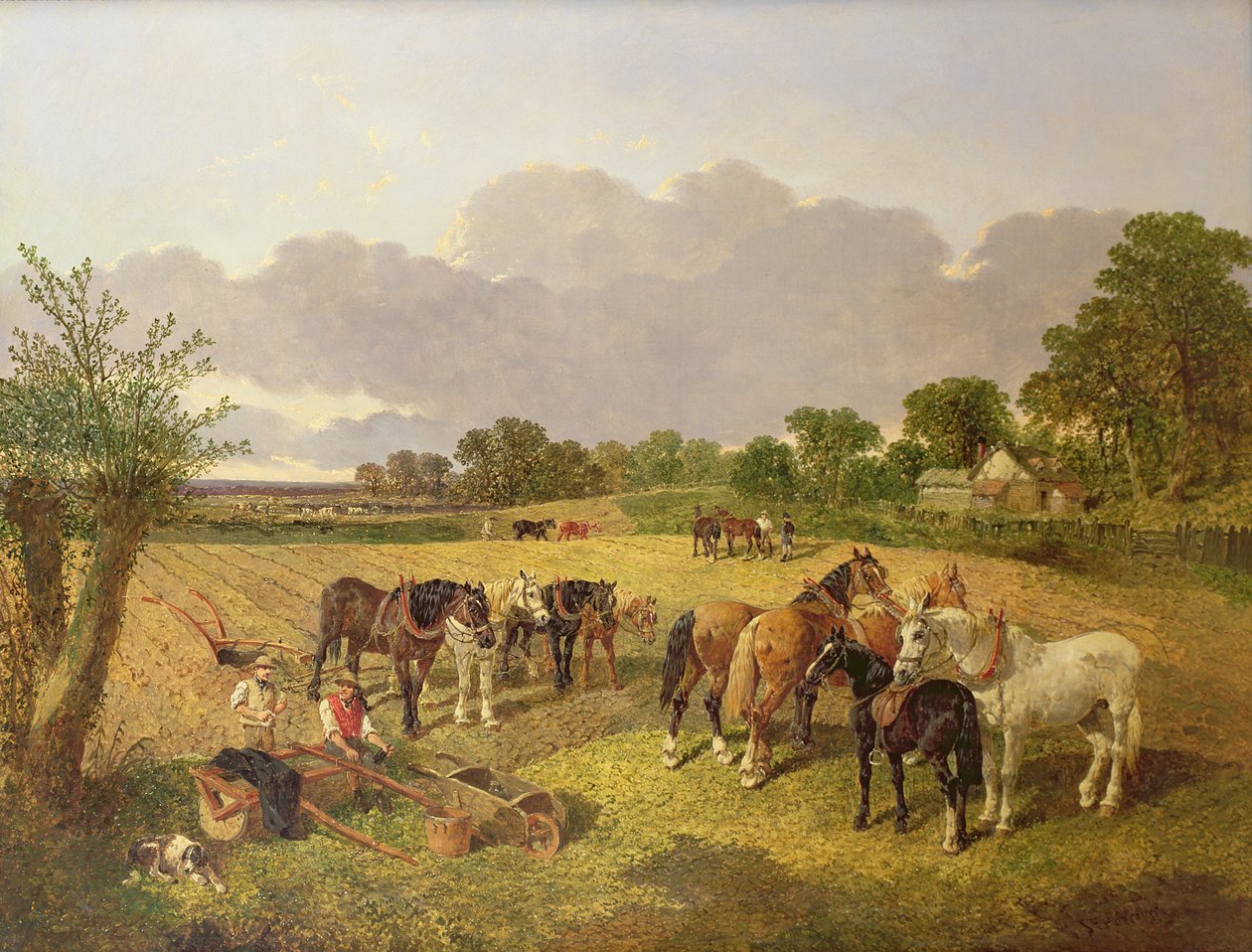 Laget med vilande plogar av John Frederick Herring Senior