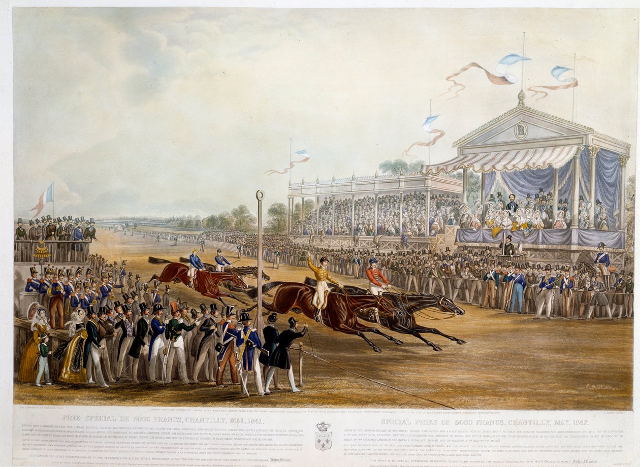 Specialpris på 5000 franc till Chantilly 1841 Tryck av John Frederick Herring (1795-1865) (ec.engl.) 1841 Privat samling av John Frederick Herring Senior