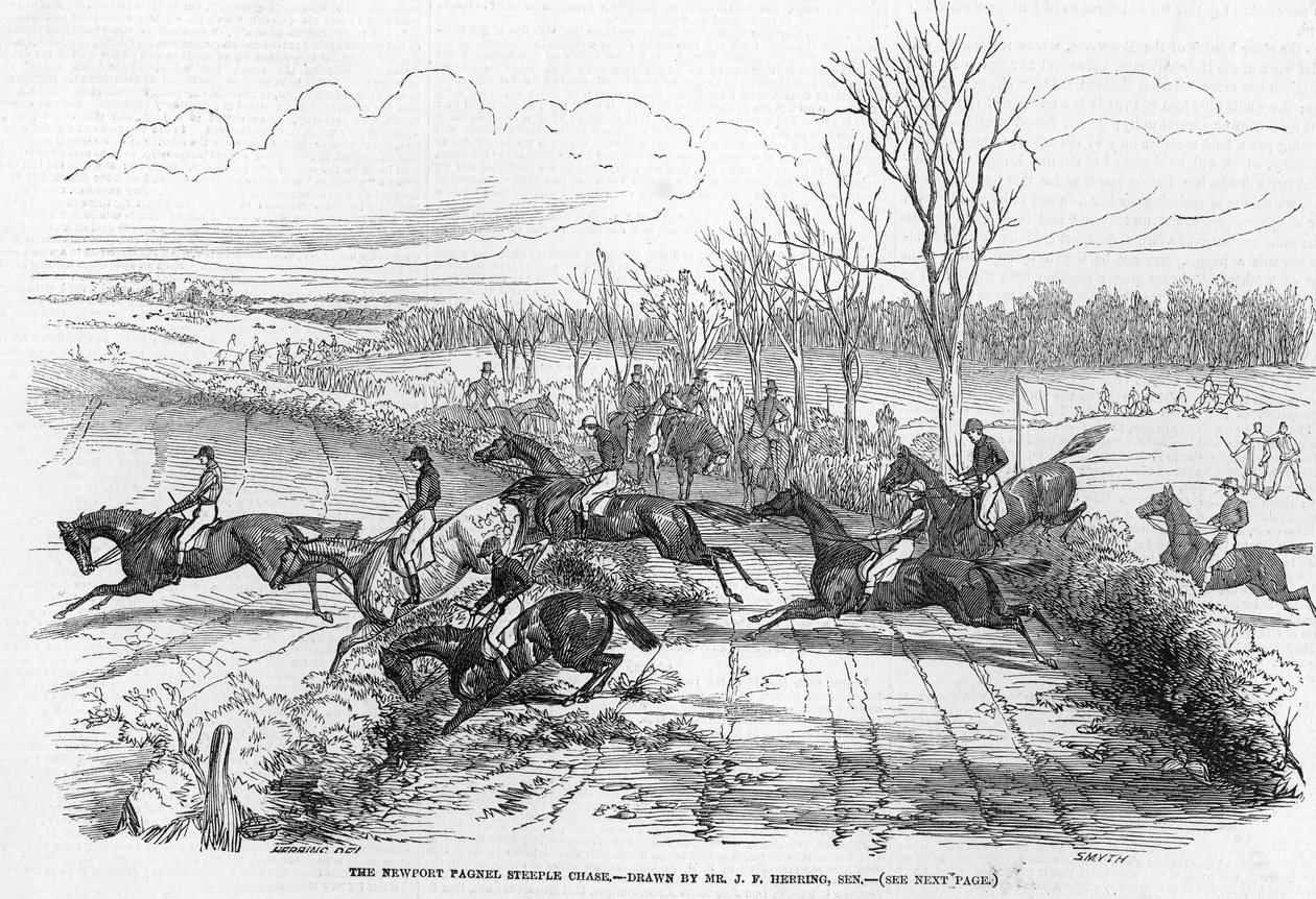 The Newport Pagnell Steeplechase, graverad av Smyth, från 