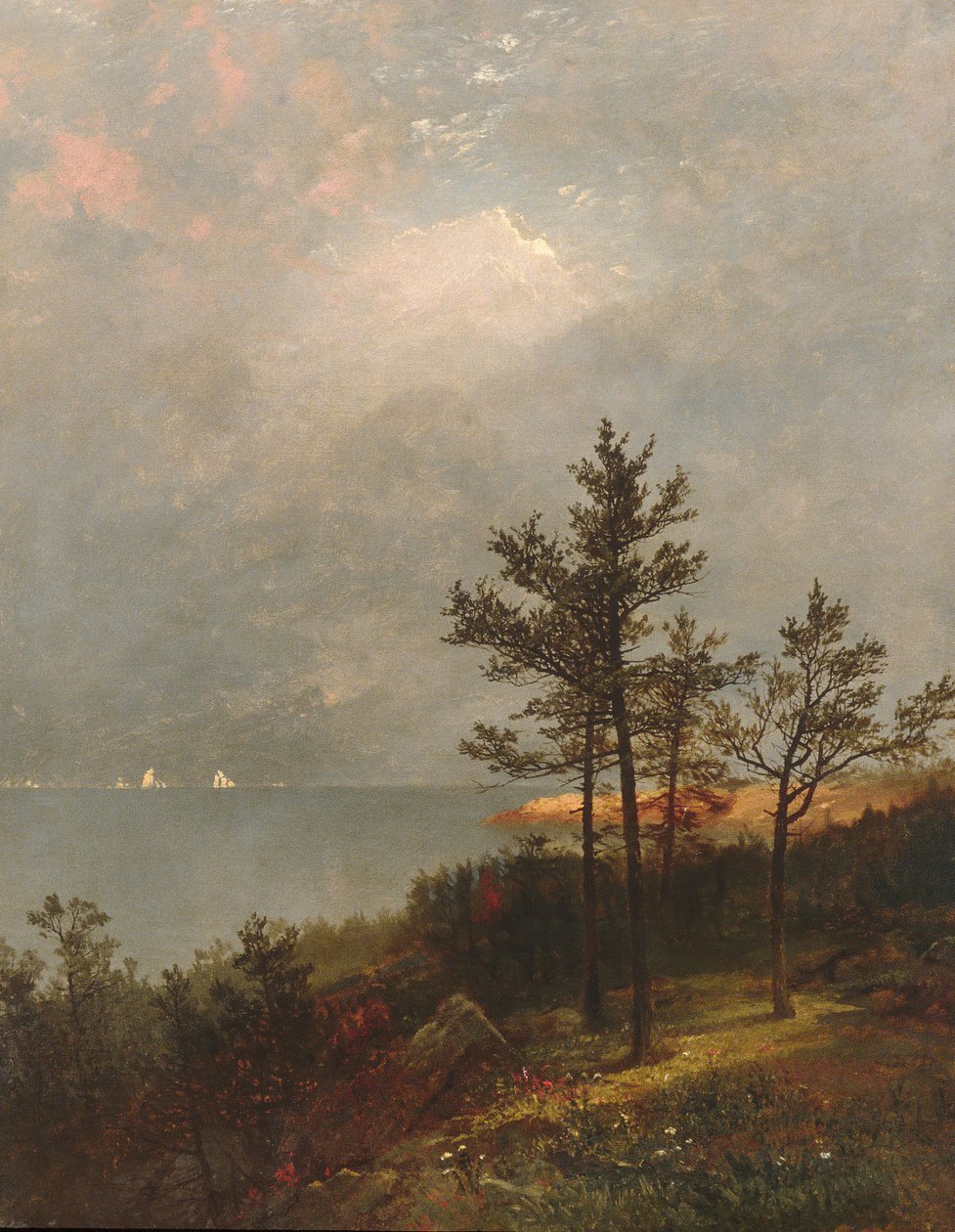 Samlar storm på Long Island Sound, 1872. av John Frederick Kensett