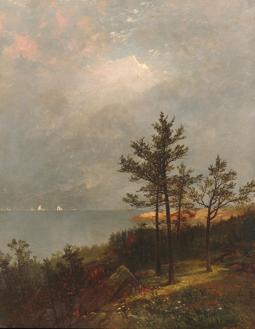 Samlar storm på Long Island Sound, 1872 av John Frederick Kensett