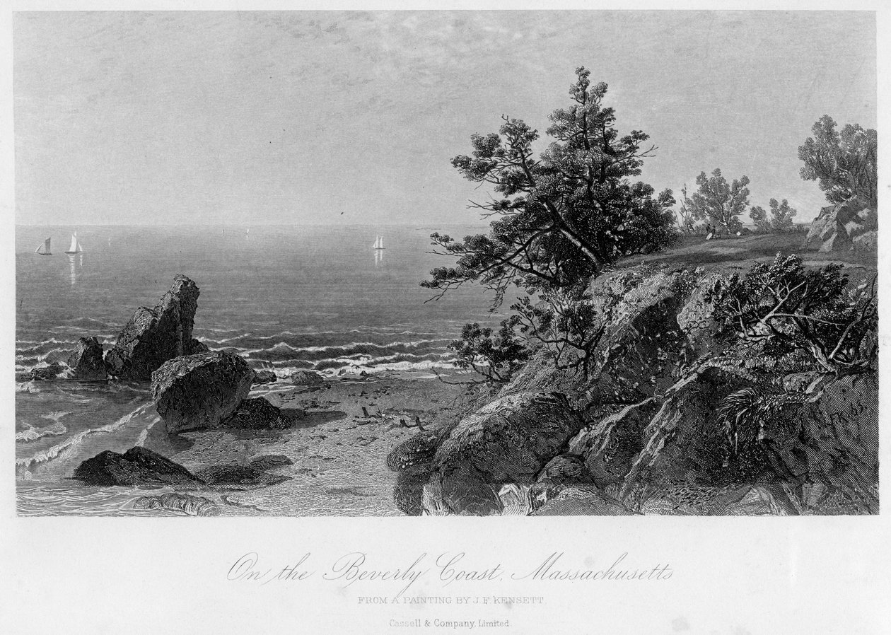 På Beverly Coast, Massachusetts, 1800-talet. av John Frederick Kensett