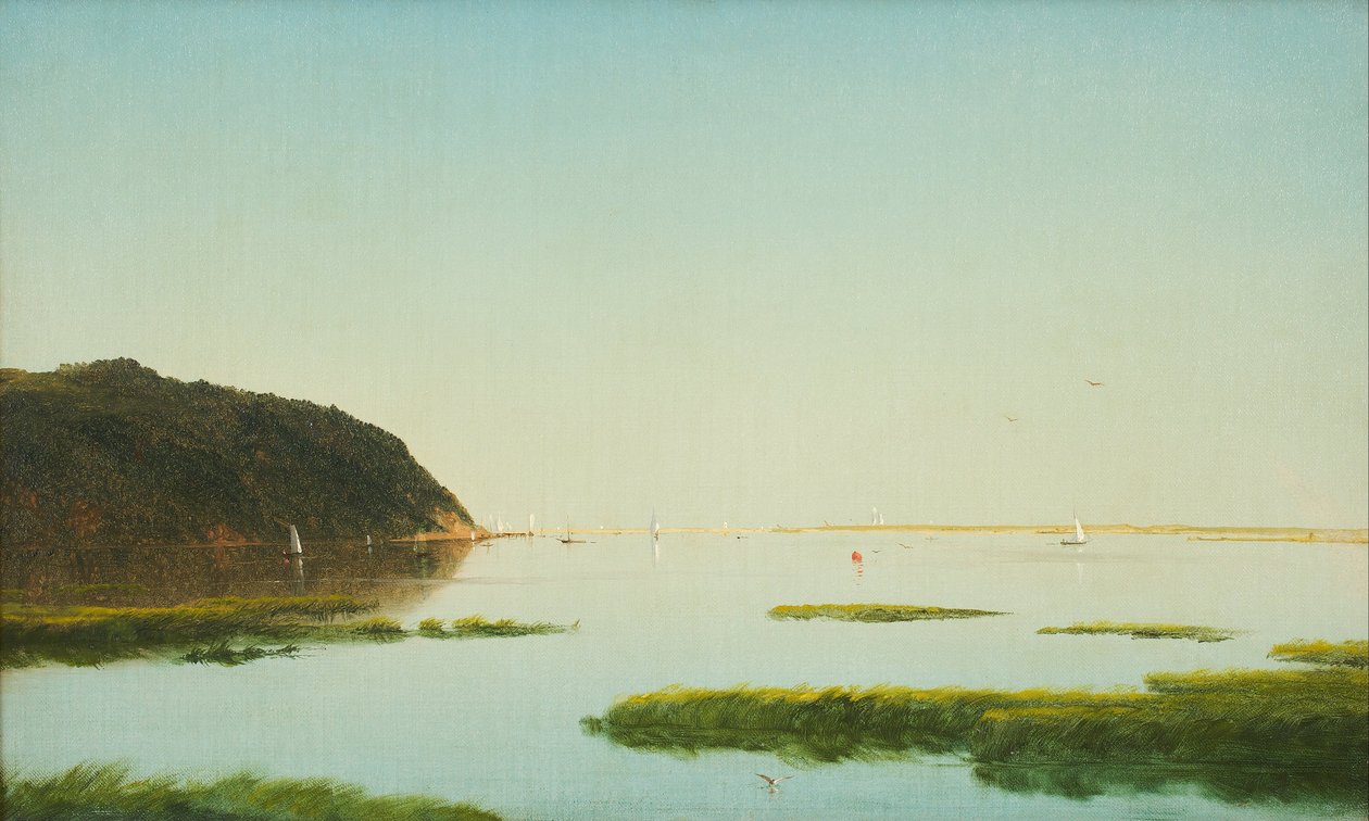 Utsikt över floden Shrewsbury, New Jersey av John Frederick Kensett