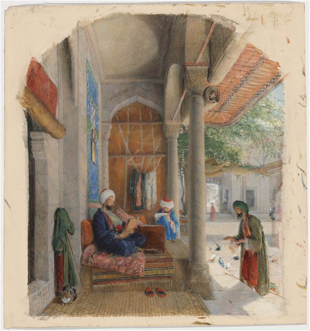 En fakir vid ingången till en moské, Konstantinopel av John Frederick Lewis