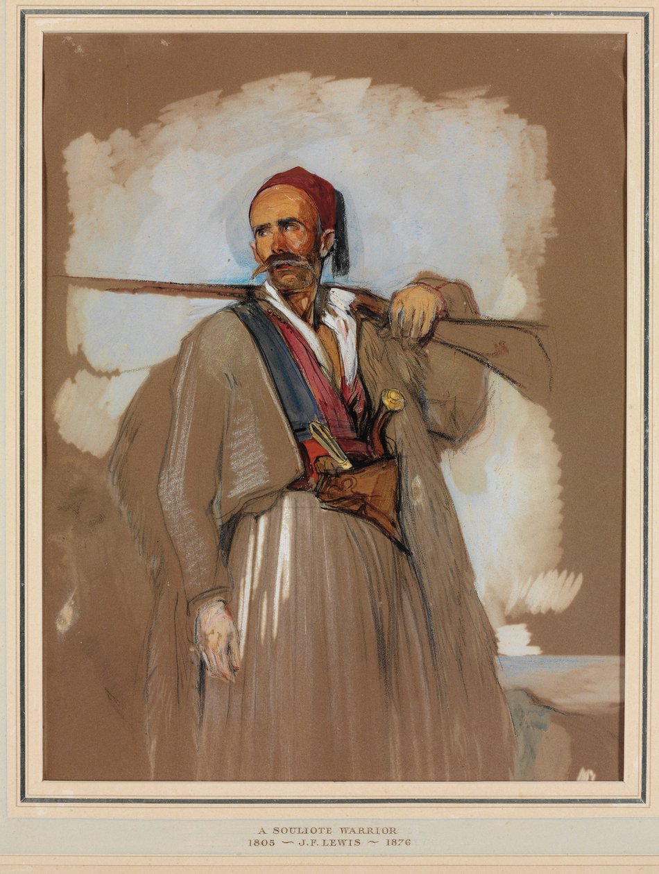 En Suliote Warrior av John Frederick Lewis