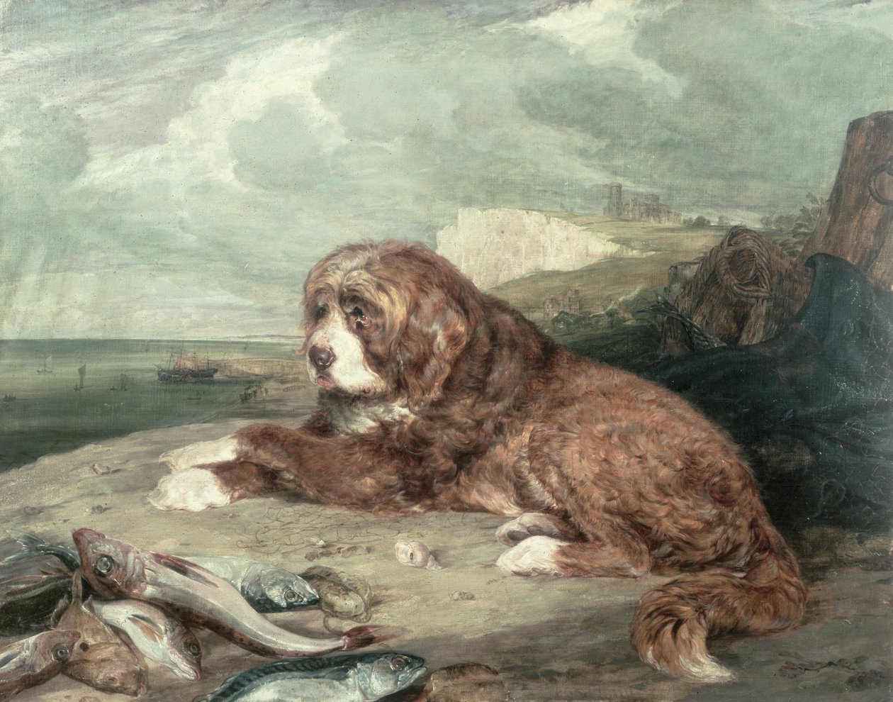 En gammal Newfoundlandshund av John Frederick Lewis