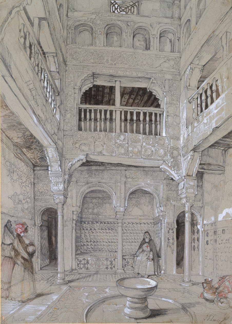 Ingången till baden vid Alhambra, c1830-talet av John Frederick Lewis