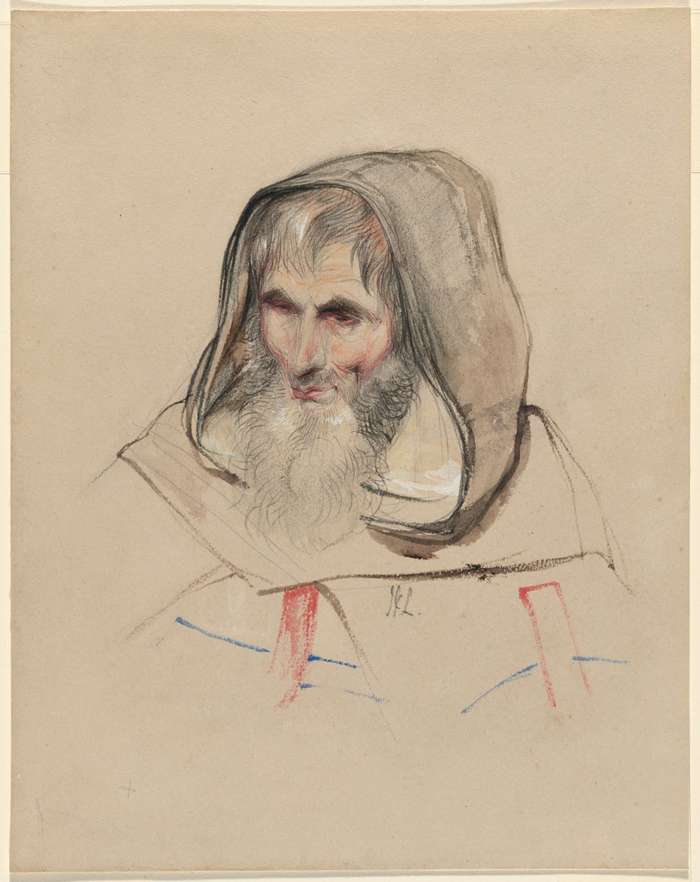 Huvudet av en spansk munk av John Frederick Lewis