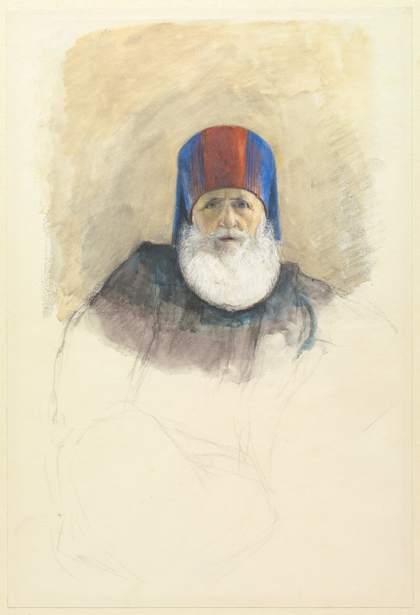 Studie för Mehmet Ali Pasha, ca. 1844. av John Frederick Lewis