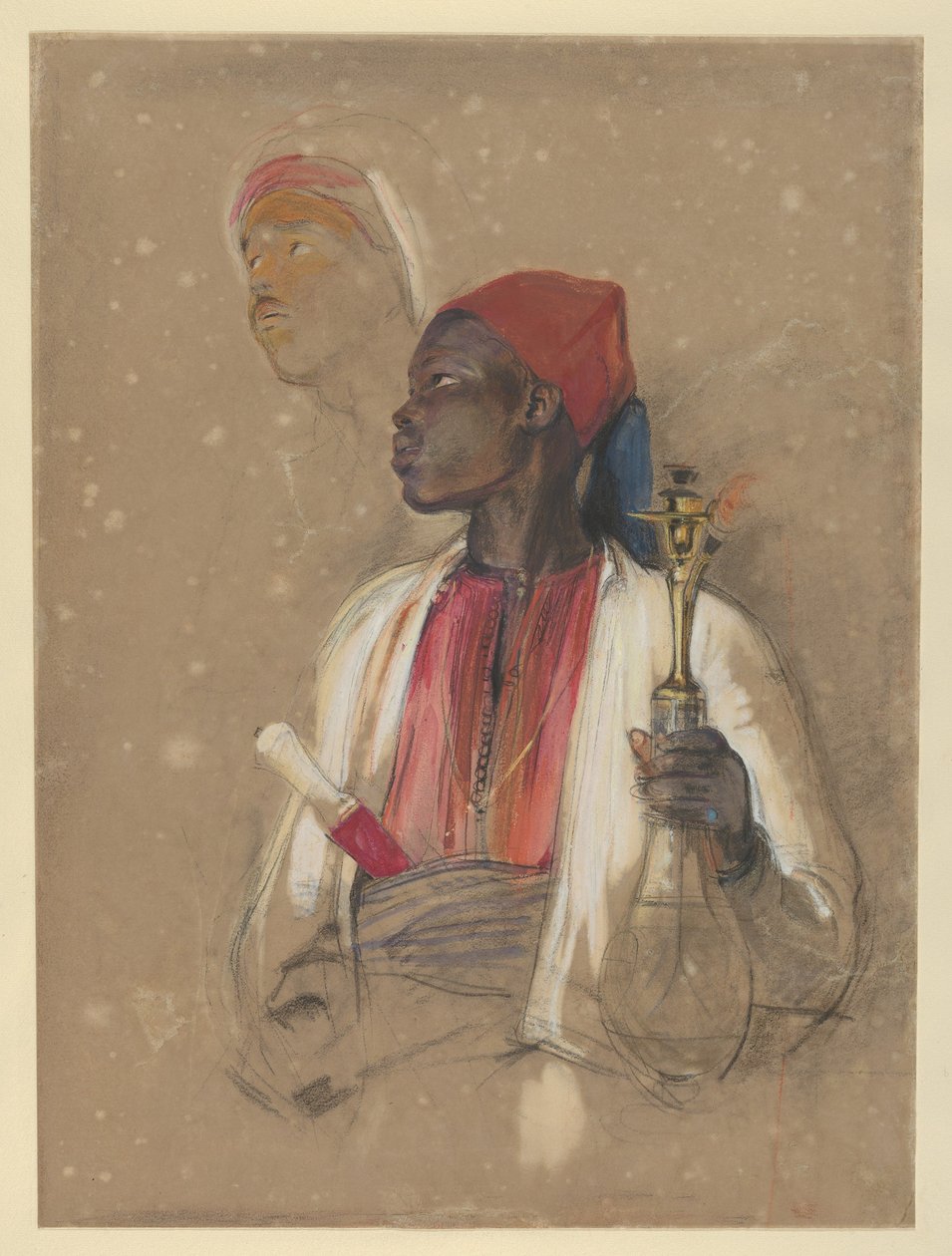 Studie till ”Pipbäraren” av John Frederick Lewis
