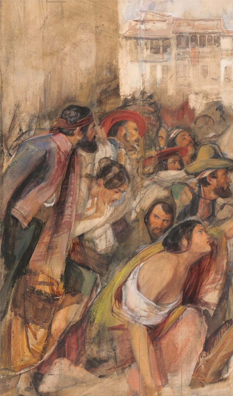 Studie för proklamationen av Don Carlos av John Frederick Lewis