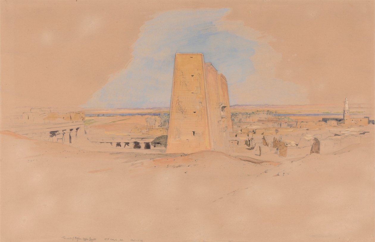 Edfou-templet, övre Egypten av John Frederick Lewis