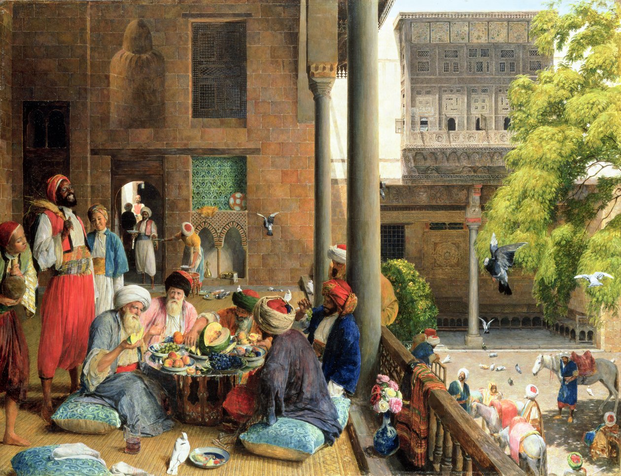 Middagsmåltiden, Kairo, 1875 av John Frederick Lewis