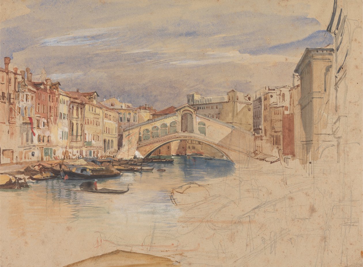 Venedig: Canal Grande och Rialto av John Frederick Lewis