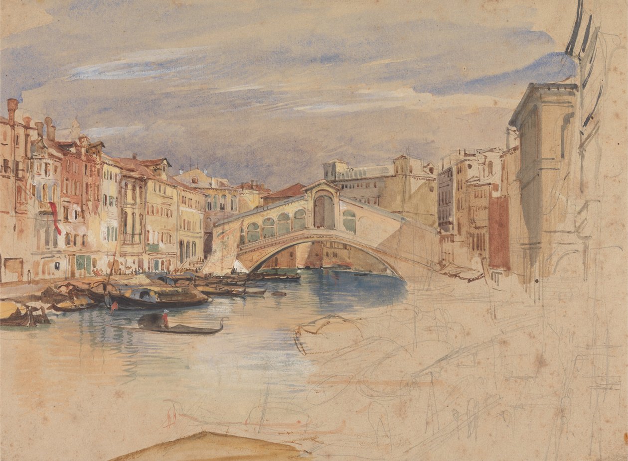 Venedig: Canal Grande och Rialto av John Frederick Lewis