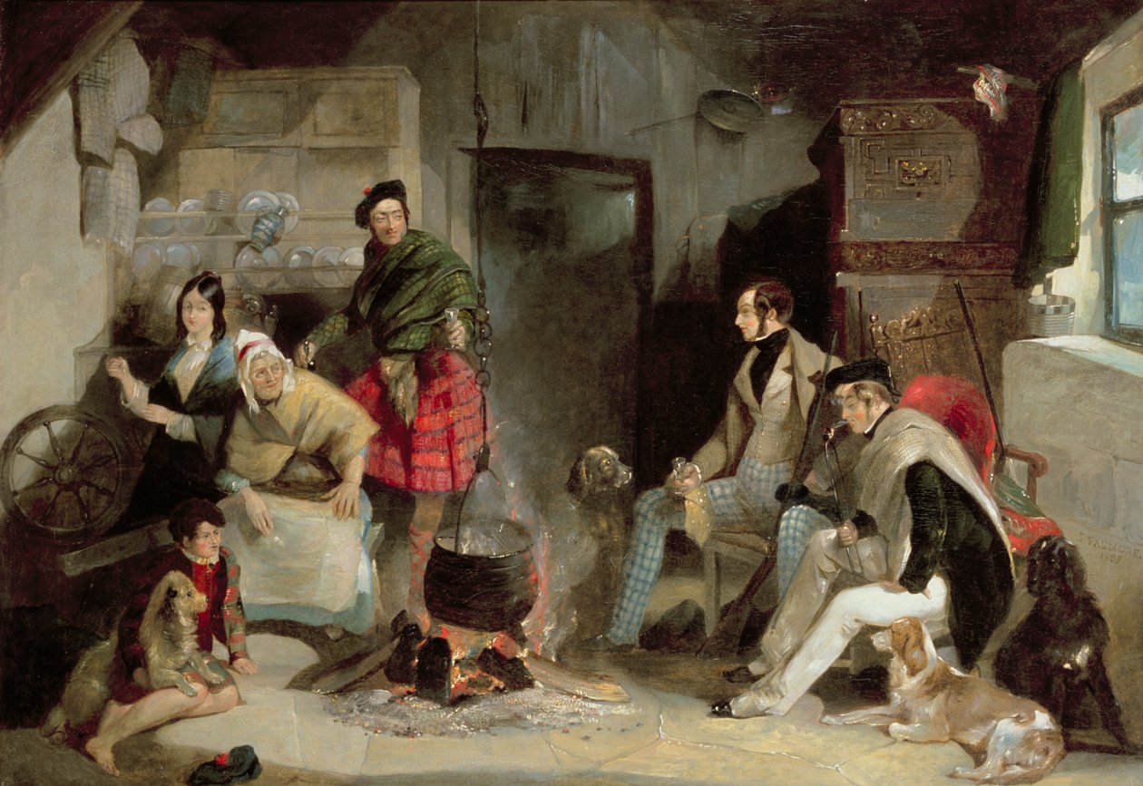 Highland Interior, efter Sir Edwin Landseer (1802-73) av John Frederick Pasmore