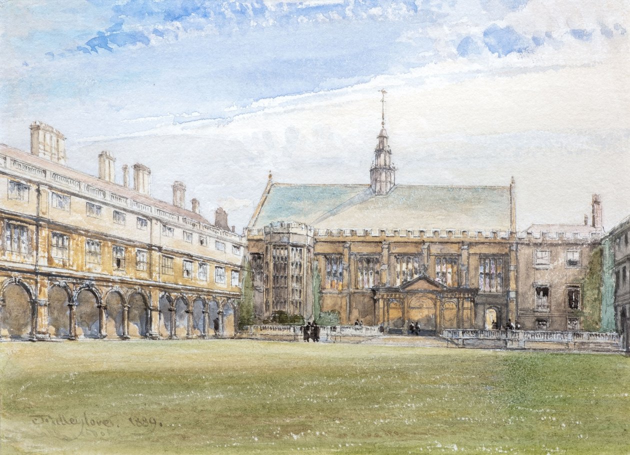 Hall på Trinity College, Cambridge,1889 (akvarell) av John Fulleylove