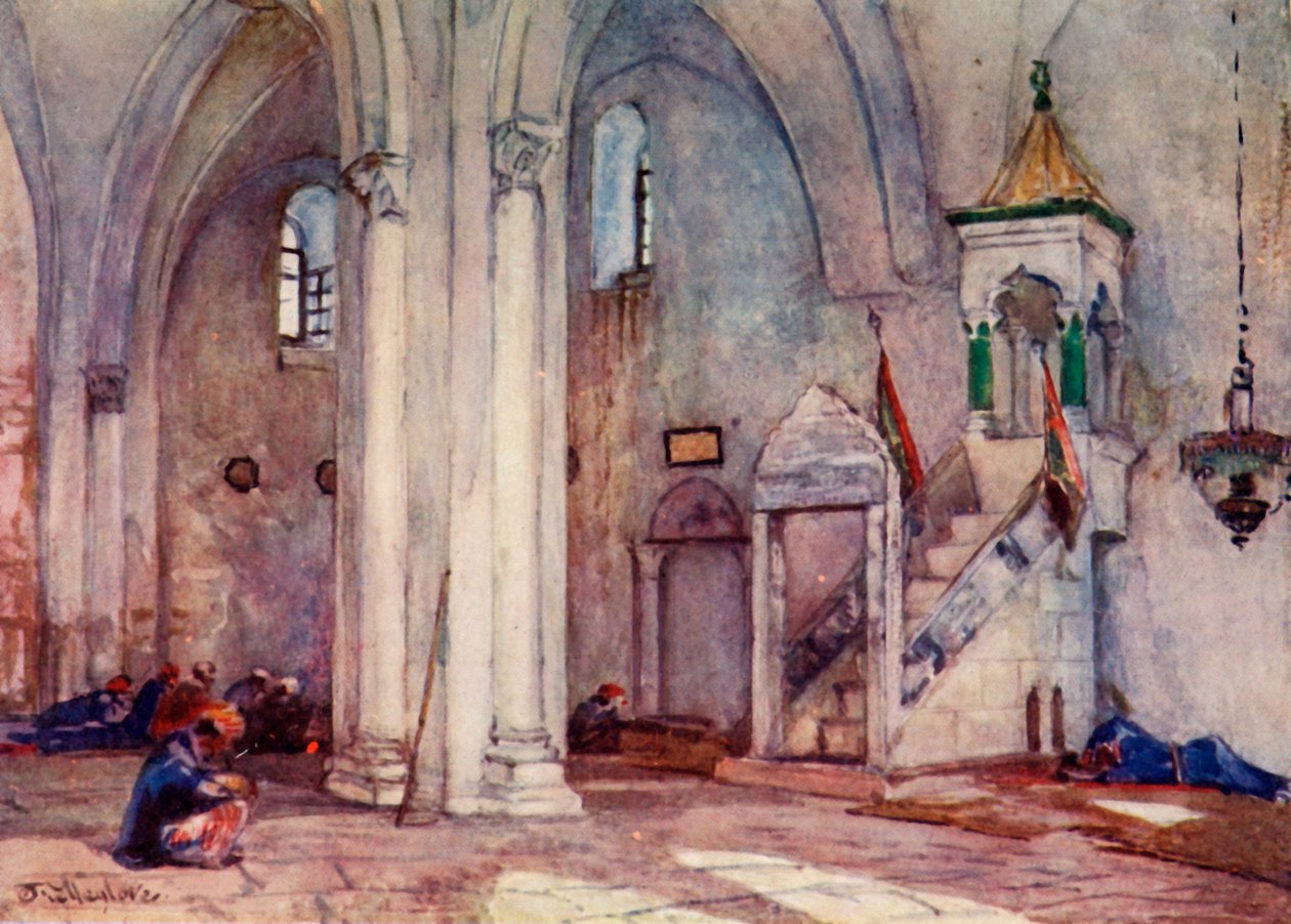 Interiör av moskén i Samaria, 1902. av John Fulleylove