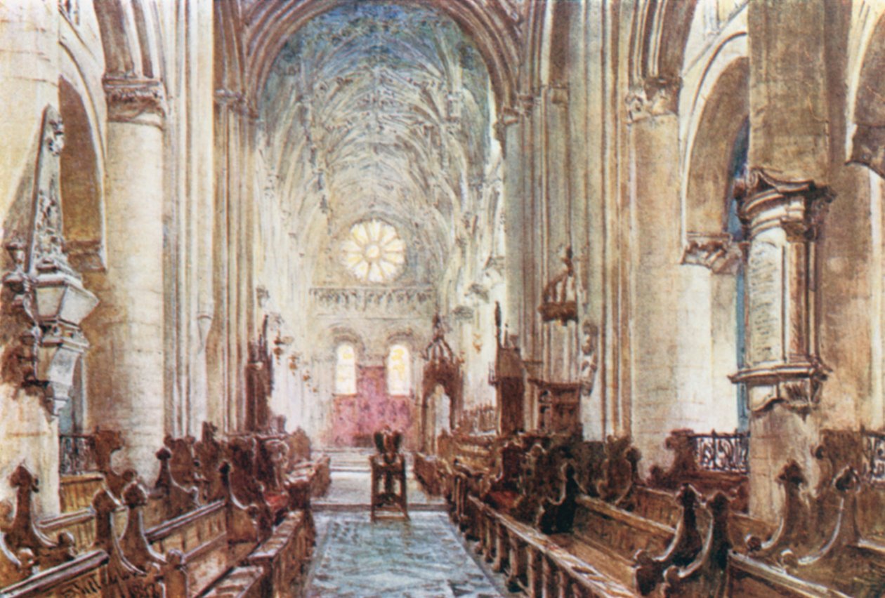 Interiör från Christ Church-katedralen (färglitografi) av John Fulleylove