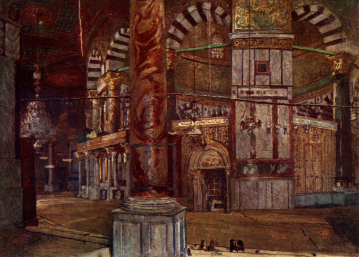 Interiör av Klippdomen från sydost, 1902. av John Fulleylove