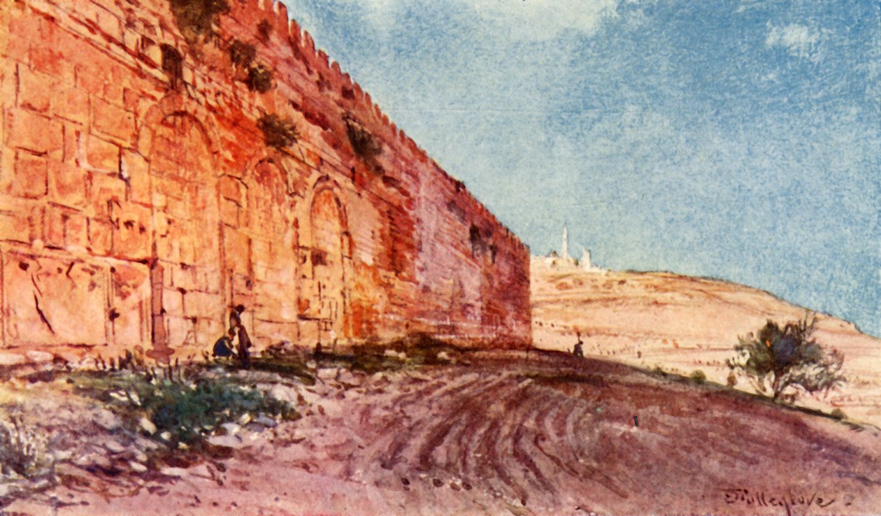 Jerusalem. - Tempelområdets trippelport, 1902. av John Fulleylove