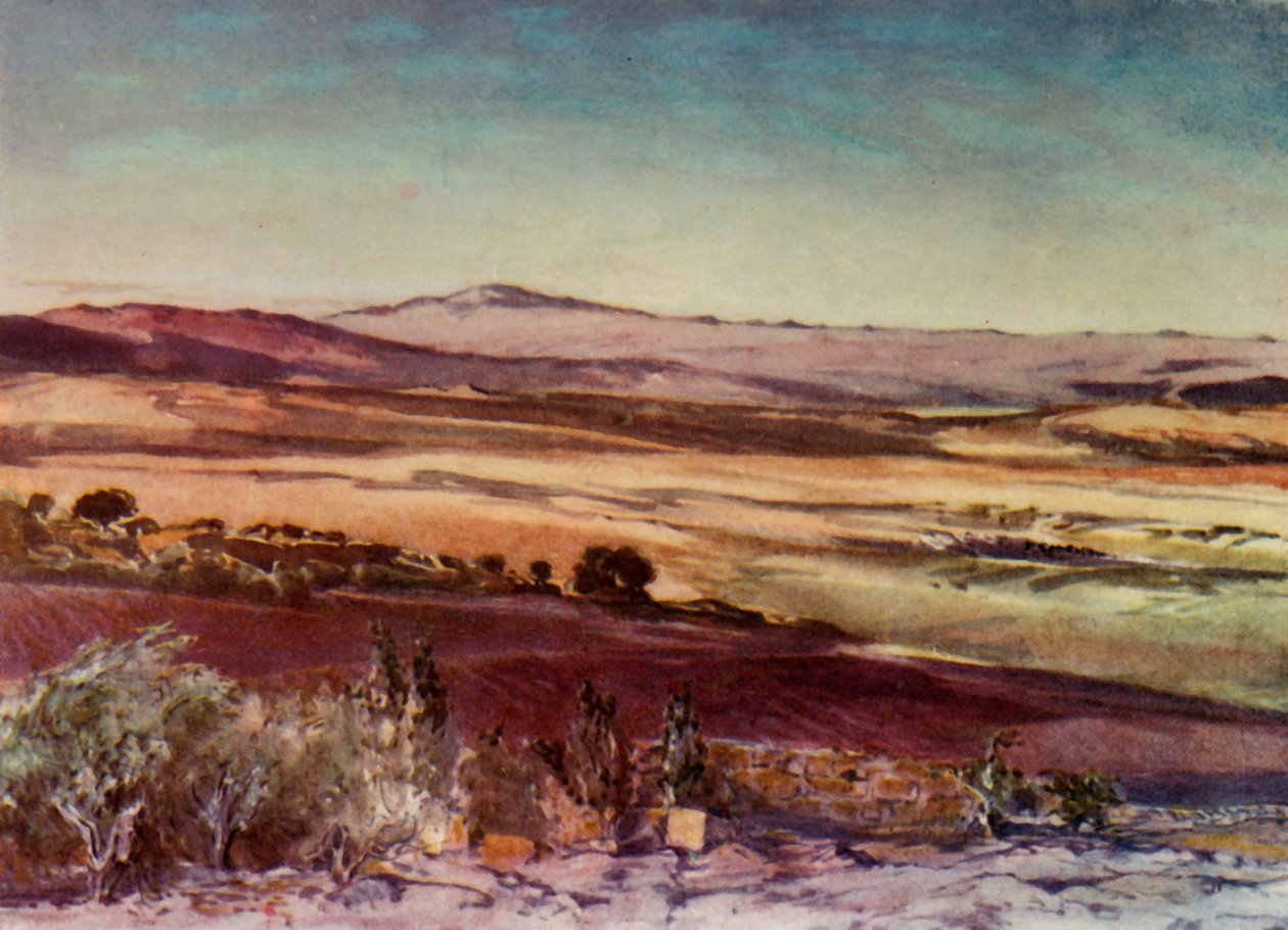 Berget Hermon från Tabors sluttningar, 1902. av John Fulleylove