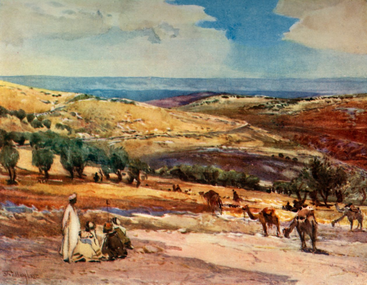 På vägen från Jerusalem till Betania, 1902. av John Fulleylove