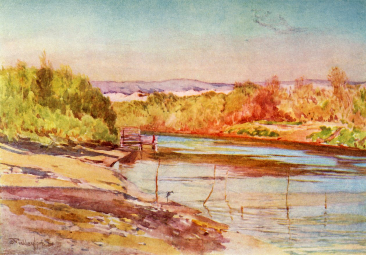The Ford of the Jordan nära Jericho, 1902. av John Fulleylove
