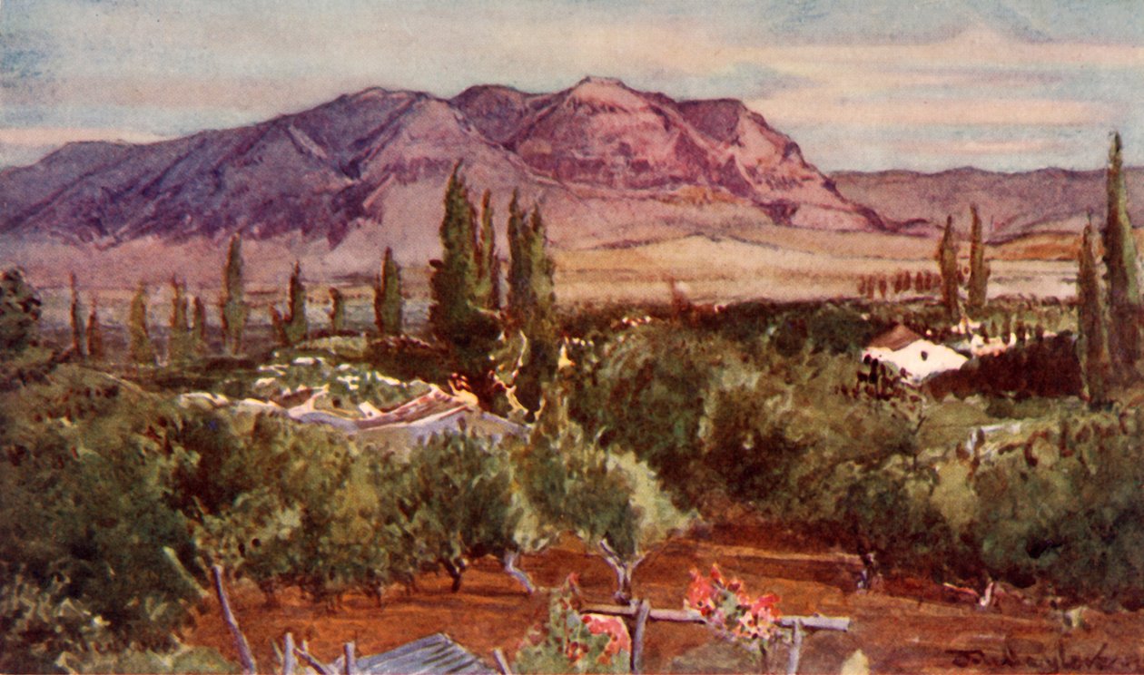 Frestelsens berg från Jeriko, 1902. av John Fulleylove