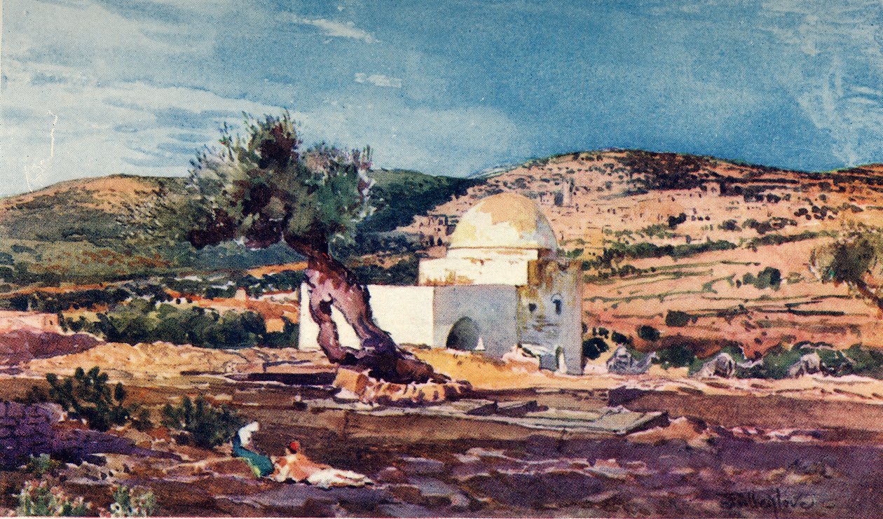 Rakels grav på vägen från Jerusalem till Hebron, 1902. av John Fulleylove