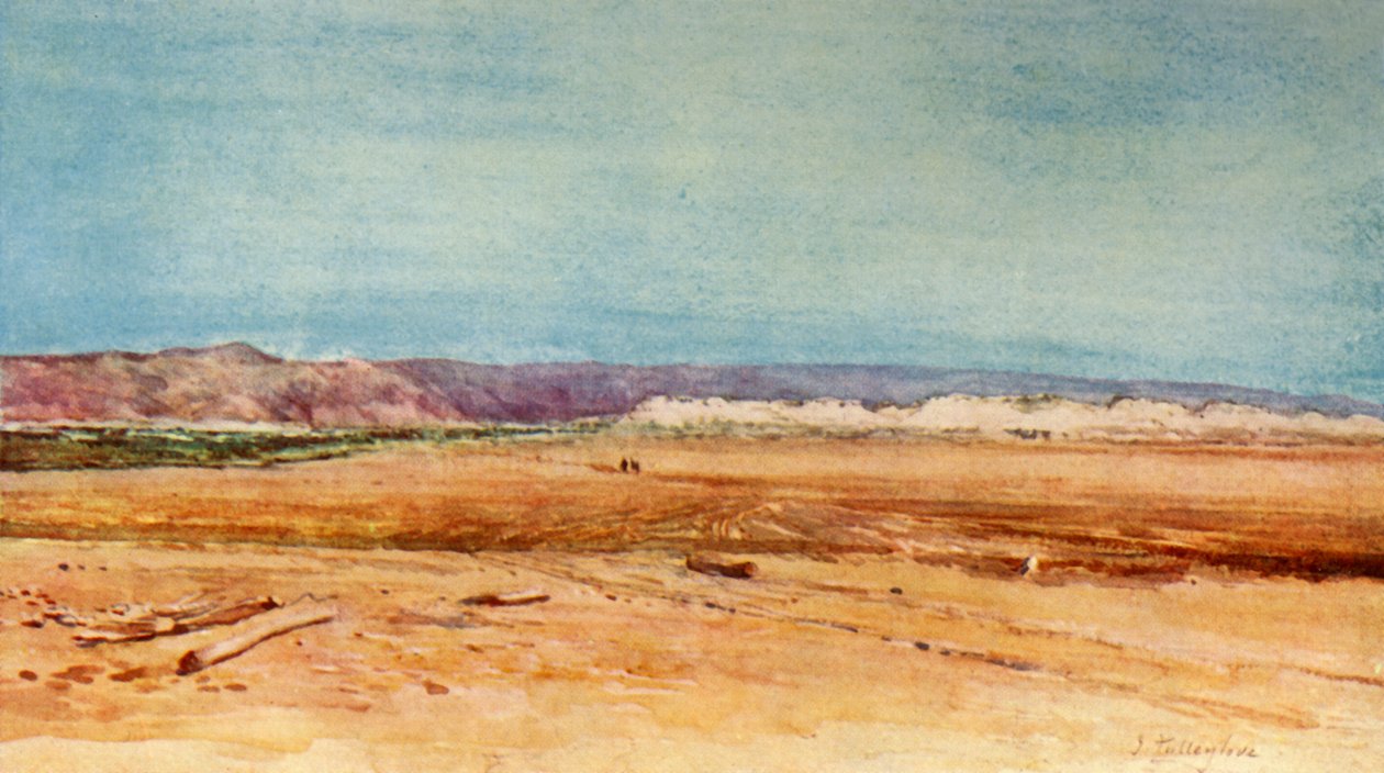 Döda havets västra kust, 1902. av John Fulleylove