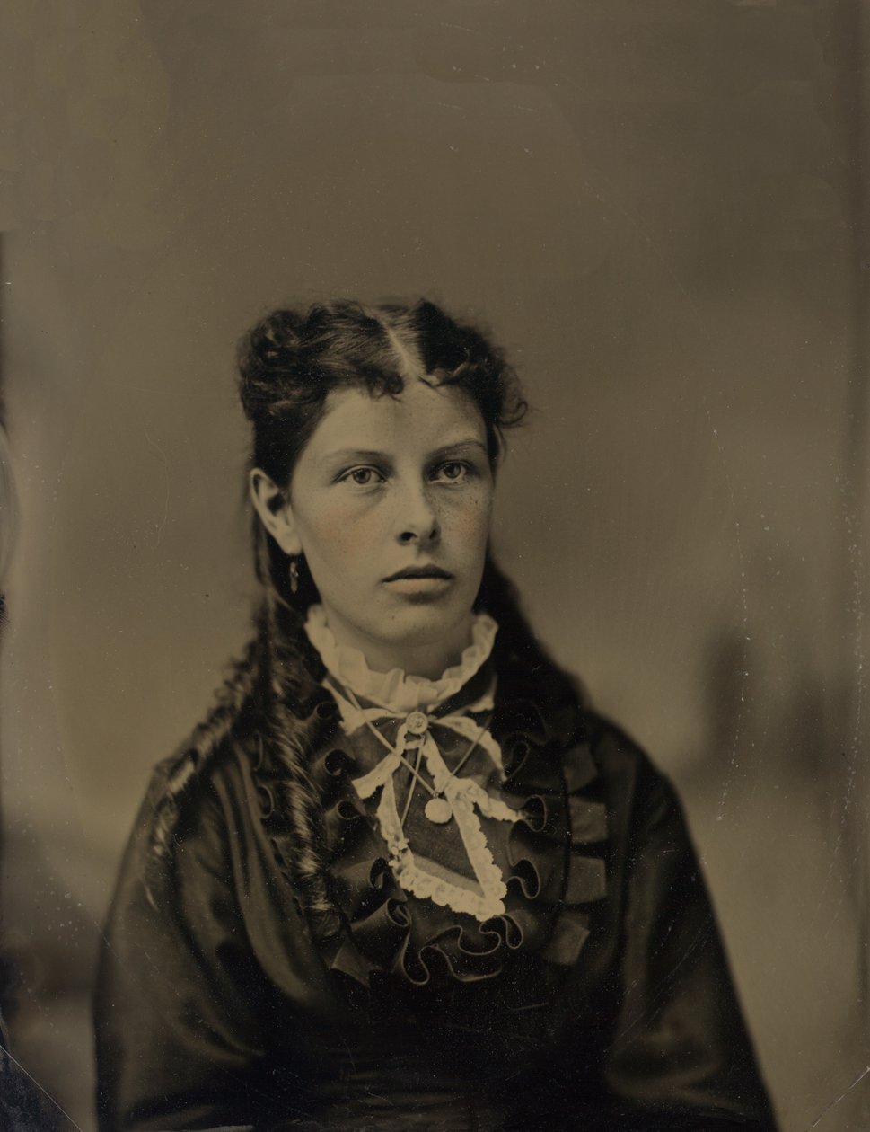 Porträtt av en kvinna, ca 1870. av John G Ellinwood