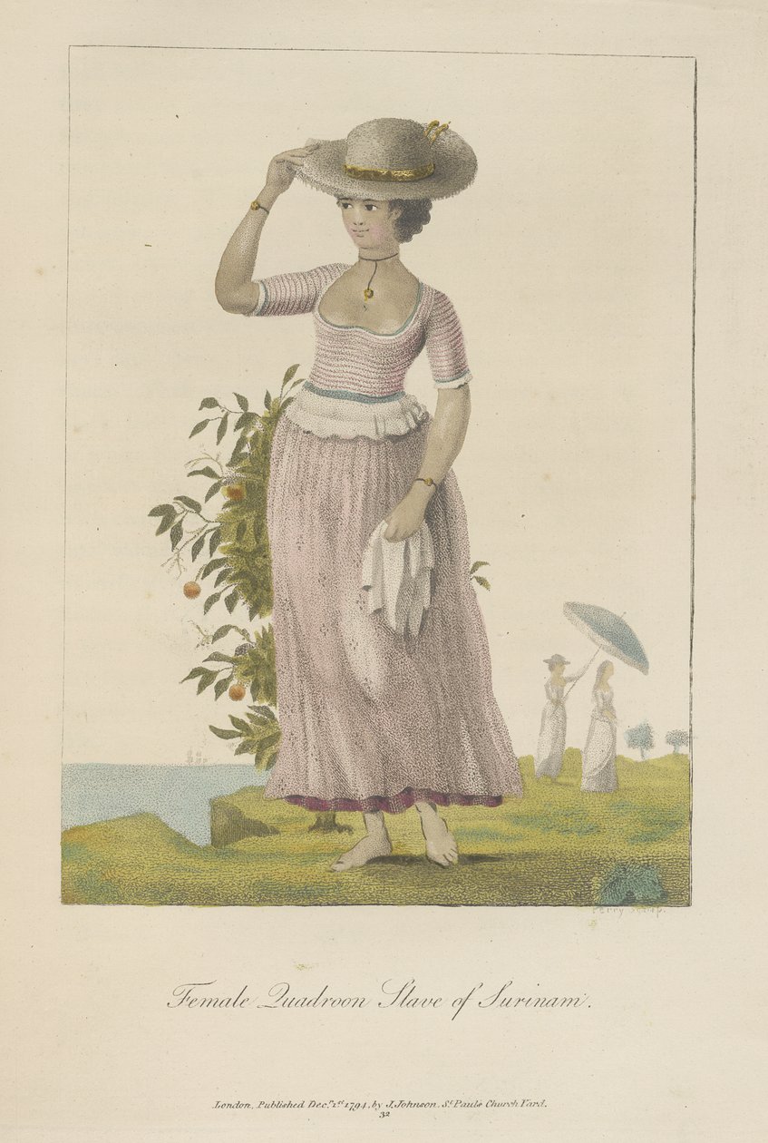 Kvinnlig quadroon-slav från Surinam av John Gabriel Stedman