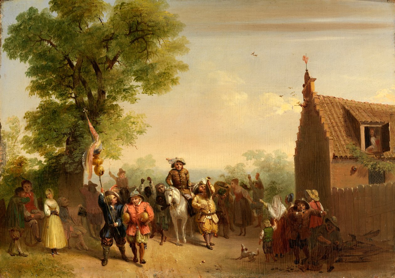 Triumf av Stoffel Brinkerhoff, på hans återkomst från hans erövringar i öst, 1835. av John Gadsby Chapman
