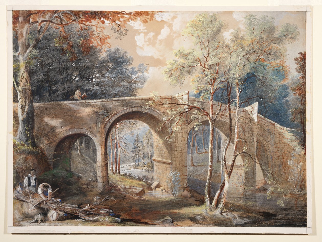 Woodcutters vid Fingle Bridge, Dartmoor av John Gendall