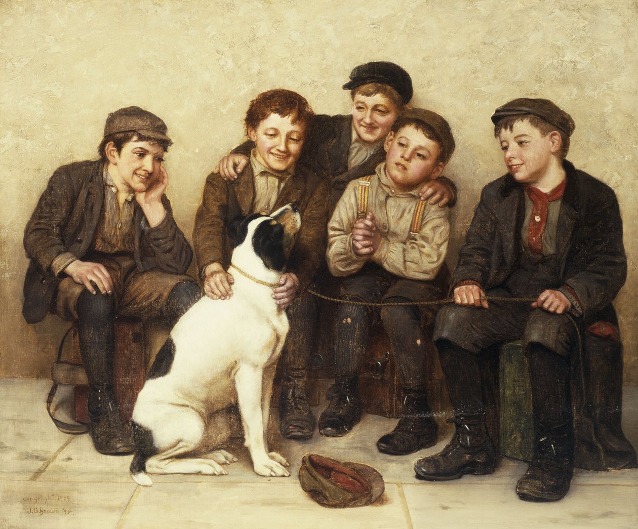 I goda händer, 1909 av John George Brown