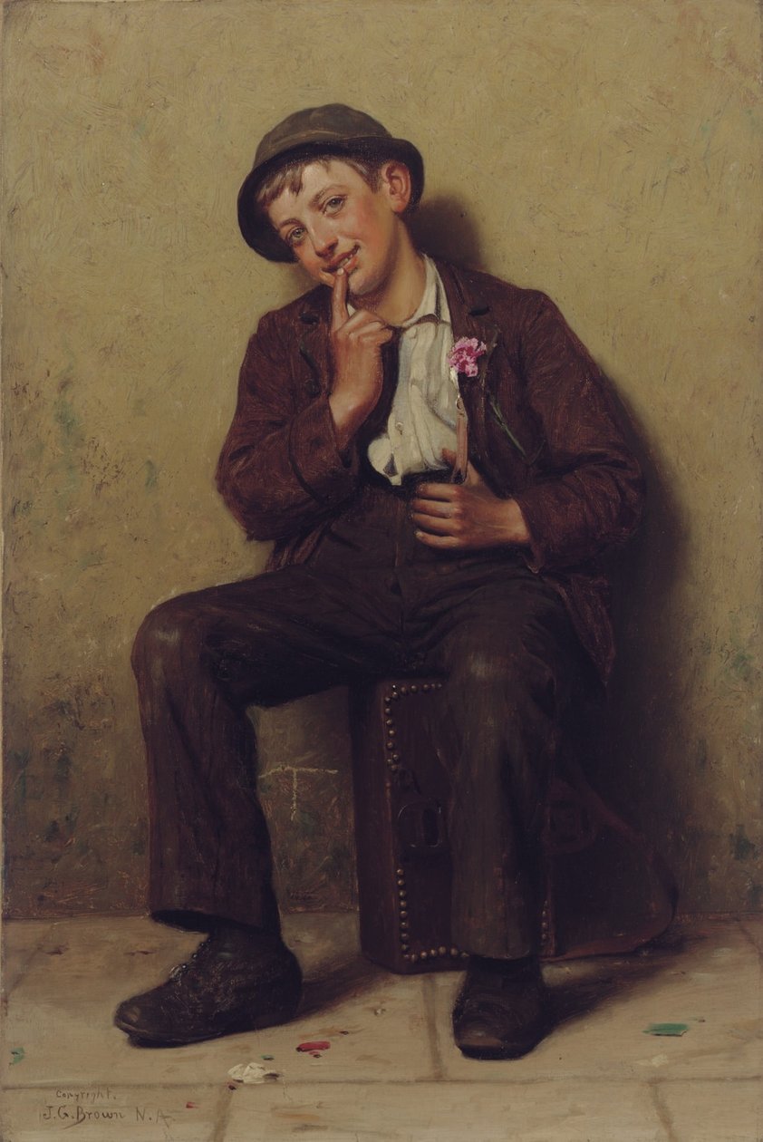 Street Urchin av John George Brown