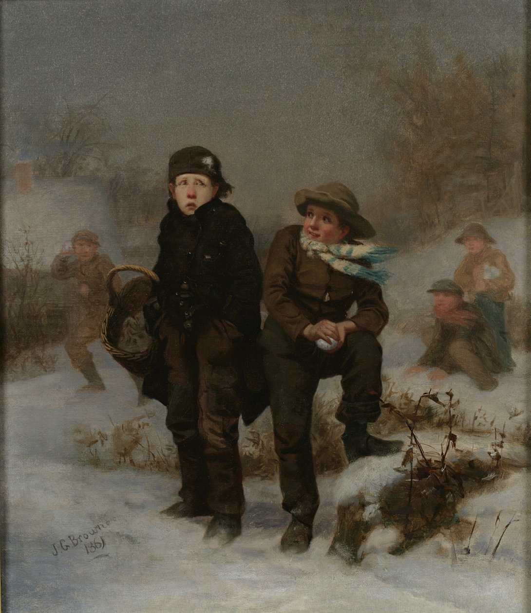 Offret, 1861 av John George Brown
