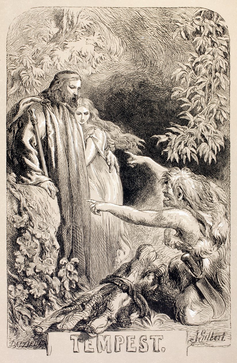 Illustration till The Tempest, från 