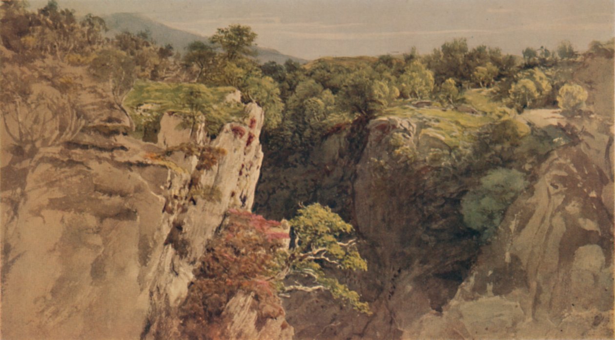 Landskap med klippor, 1700-1800-talet, 1935 av John Glover