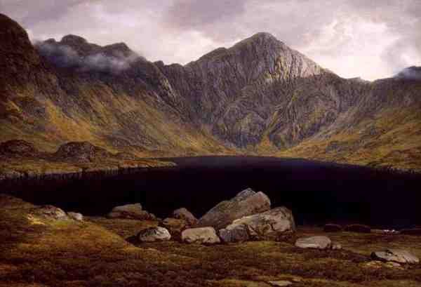 Loch Coruisk, Isle of Skye (olja på duk) av John Glover