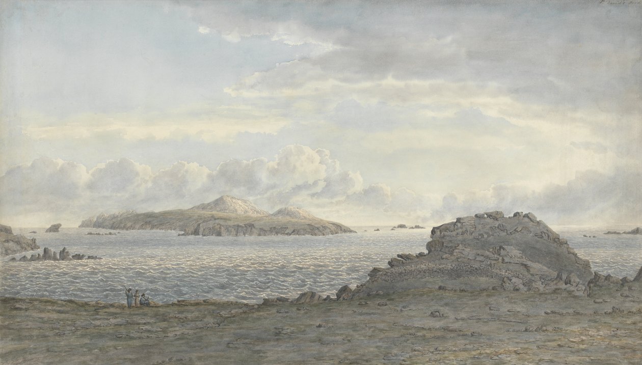 St. Davids Head, Pembrokeshire, c.1805 (wc on paper) av John Glover