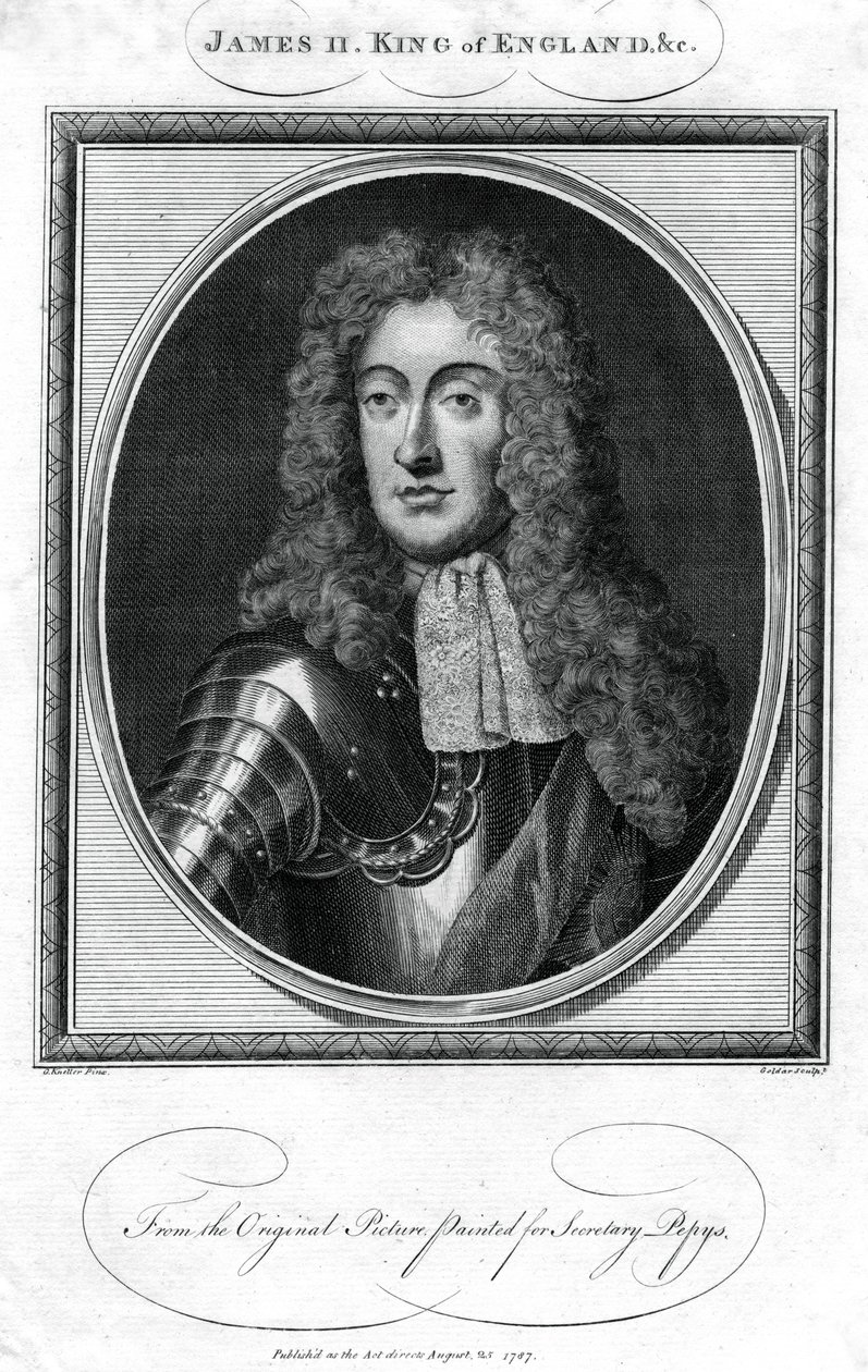 Kung James II av England, 1787. av John Goldar