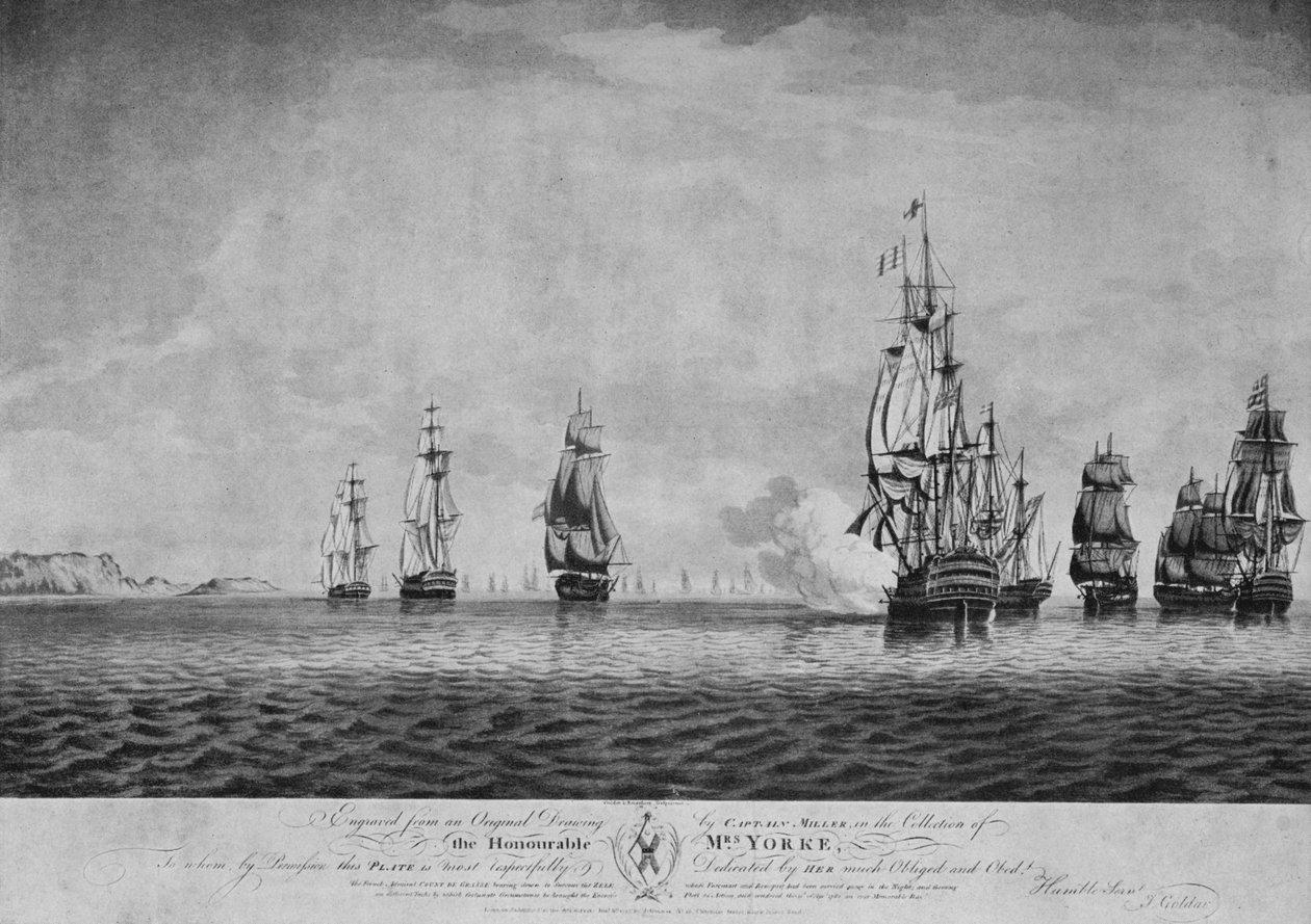 Slaget om de heliga, c1795 av John Goldar