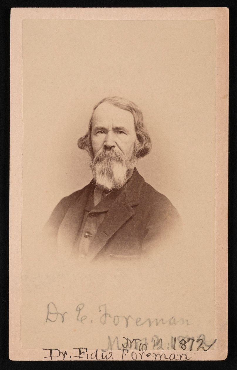 Porträtt av Dr Edward R. Foreman 1808-1885, 12 mars 1872. av John Goldin