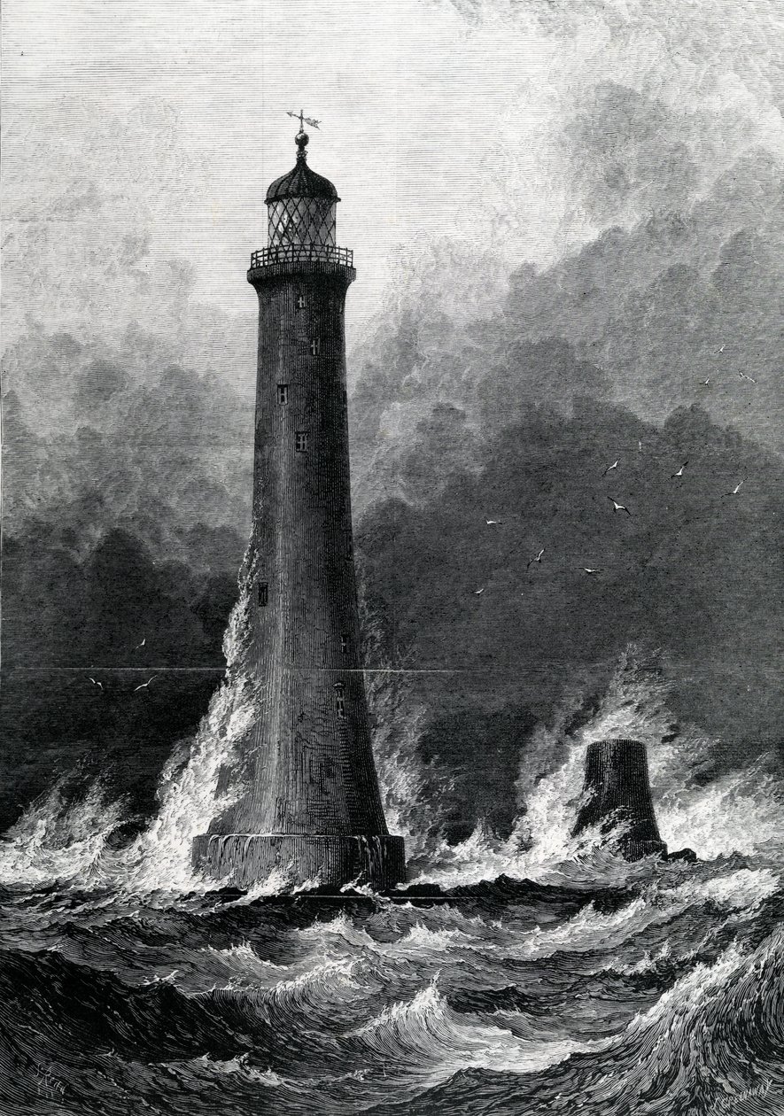 The Proposed New Eddystone Lighthouse, illustration från 