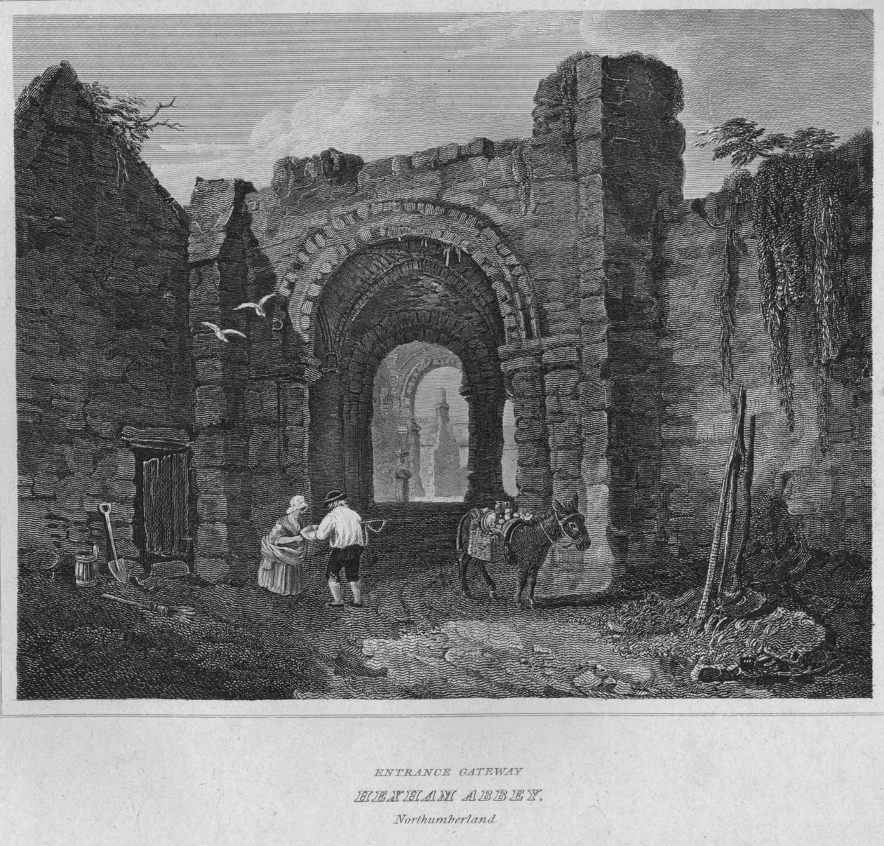 Entrance Gateway - Hexham Abbey, Northumberland, 1814 av John Greig