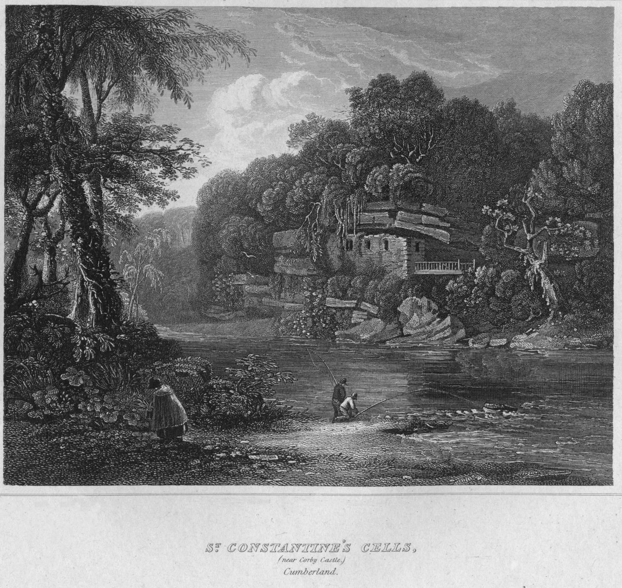 St. Constantines Cells, nära Colby Castle. Cumberland, 1814 av John Greig