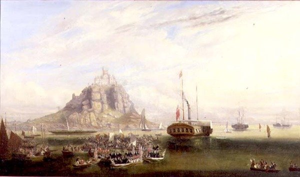 Drottning Victorias och prins Alberts avgång från St. Michaels berg av John Grenfell Moyle