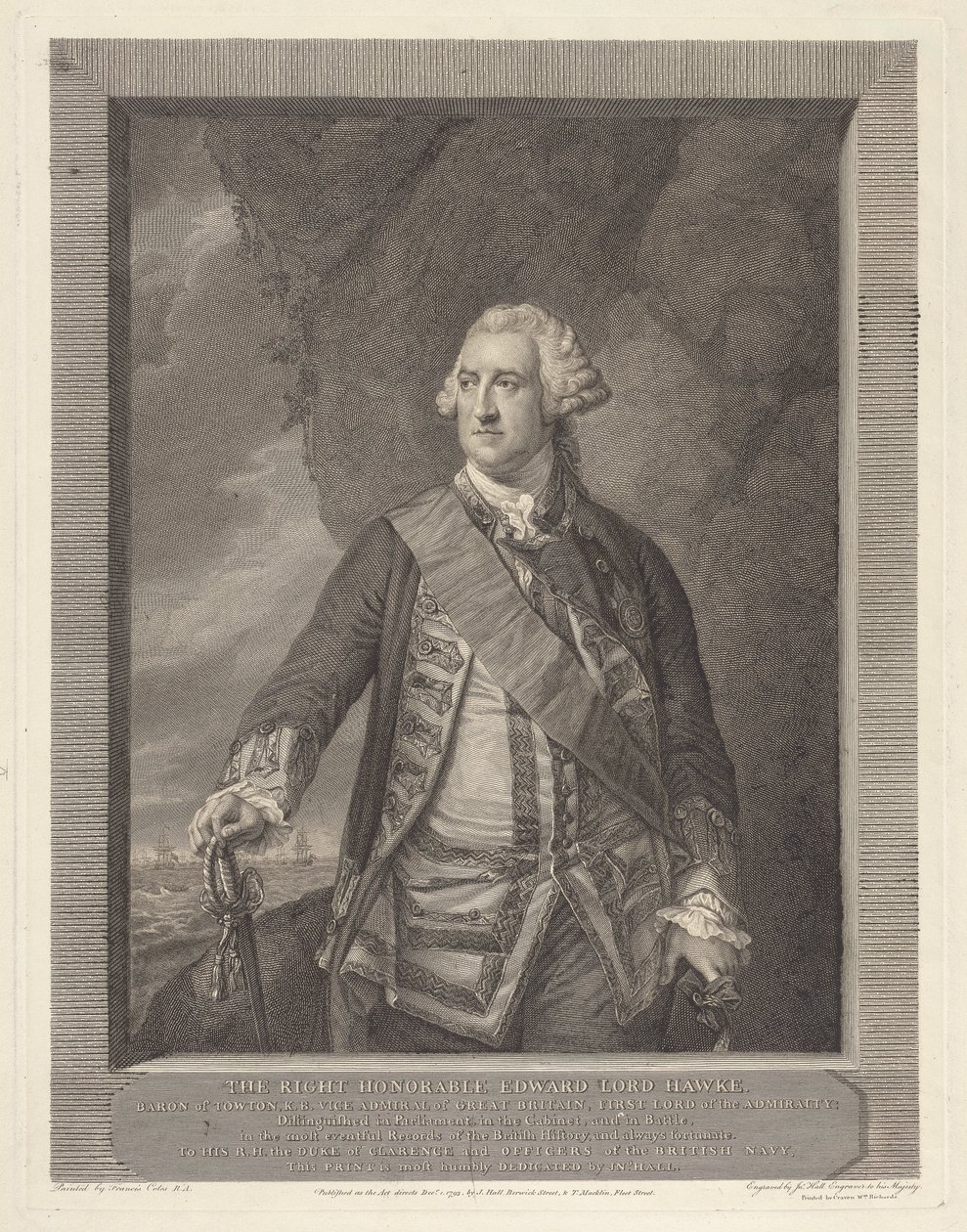 Den rätte ärade Edward Lord Hawke (1705-1781) av John Hall